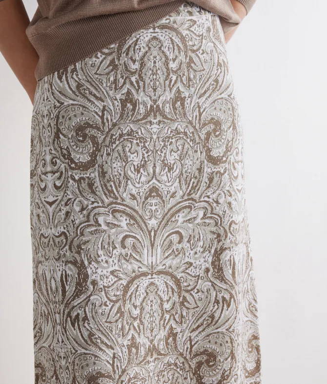 Gonna jacquard paisley