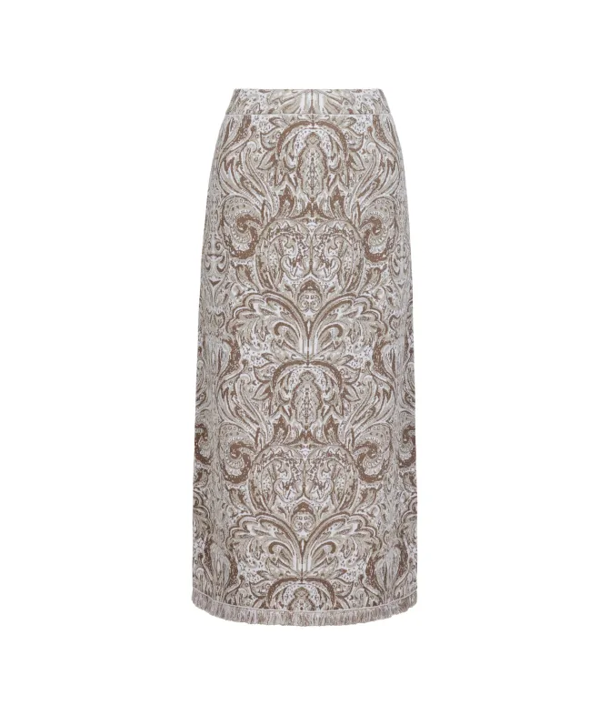 Gonna jacquard paisley