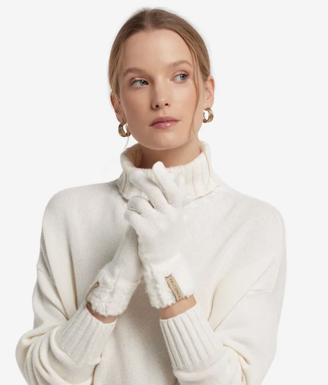 Guanti in Cashmere Ultrasoft e bouclè