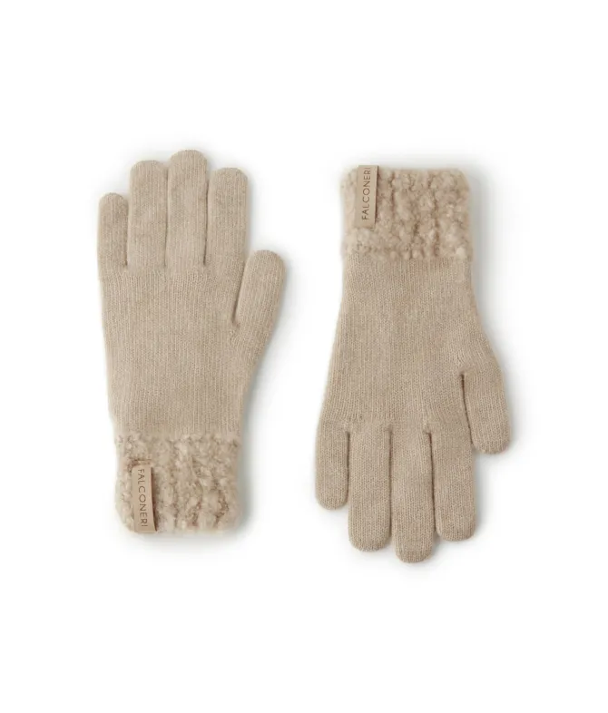 Guanti in Cashmere Ultrasoft e bouclè