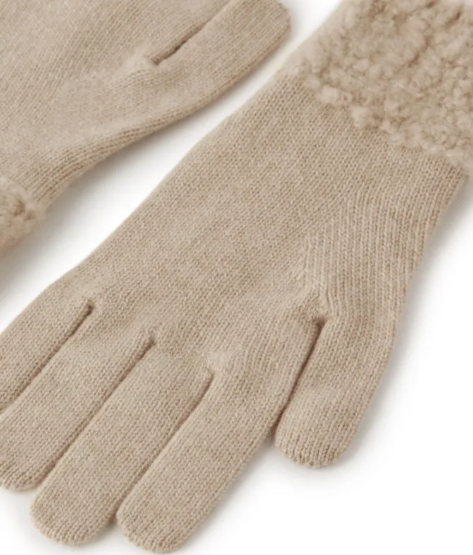 Guanti in Cashmere Ultrasoft e bouclè