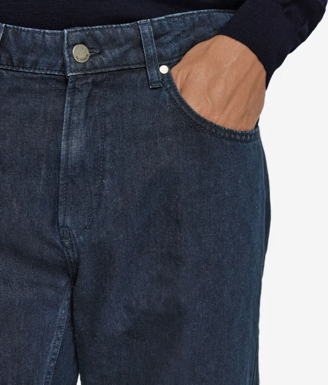 Jeans in cotone e lino