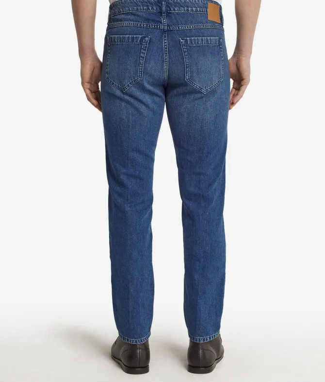 Jeans in cotone e lino