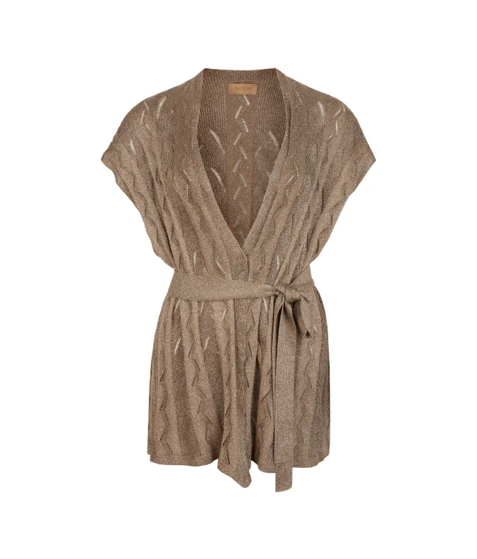 Kimono treccia coste lamé