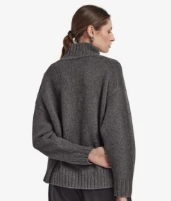 Maglia con collo a cratere in Cashmere Tricot