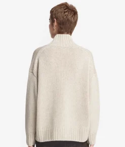 Maglia con collo a cratere in Cashmere Tricot