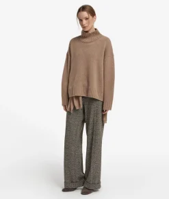 Maglia con collo a cratere in Cashmere Tricot