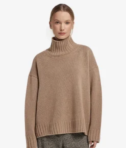Maglia con collo a cratere in Cashmere Tricot