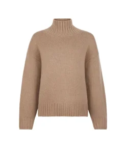 Maglia con collo a cratere in Cashmere Tricot