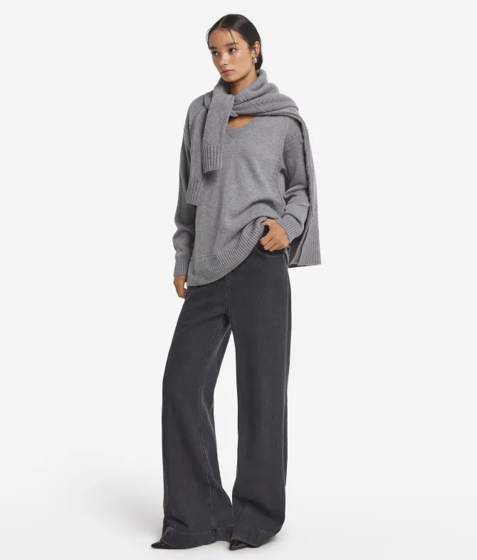 Maglia con dettaglio trecce in Cashmere Ultrasoft