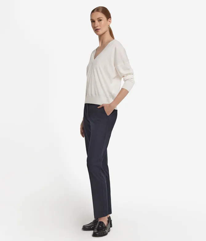 Maglia con doppio scollo a V in Cashmere Ultrafine