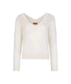 Maglia con doppio scollo a V in Cashmere Ultrafine
