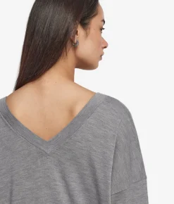 Maglia con doppio scollo a V in Cashmere Ultrafine