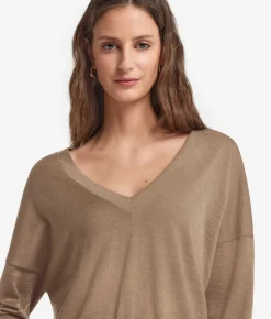 Maglia con doppio scollo a V in Cashmere Ultrafine