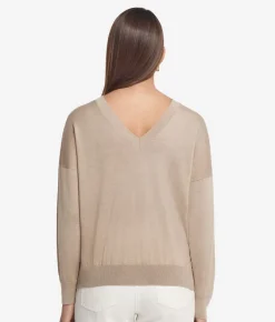 Maglia con doppio scollo a V in Cashmere Ultrafine