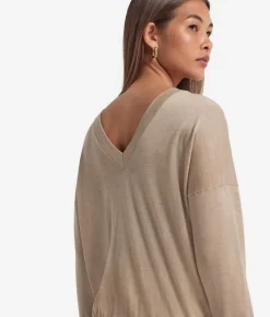 Maglia con doppio scollo a V in Cashmere Ultrafine