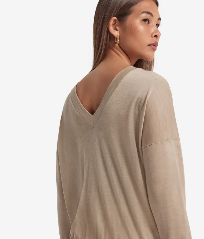 Maglia con doppio scollo a V in Cashmere Ultrafine