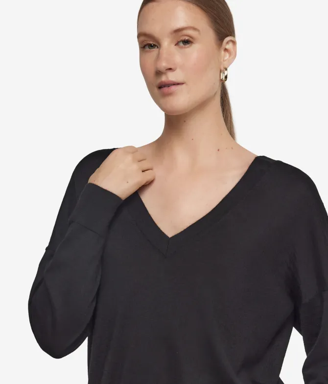 Maglia con doppio scollo a V in Cashmere Ultrafine