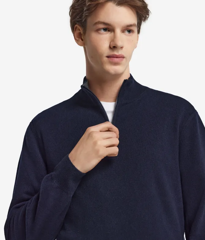 Maglia con mezza zip in Cashmere Ultrasoft