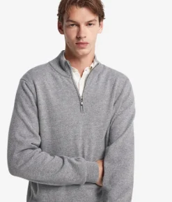 Maglia con mezza zip in Cashmere Ultrasoft