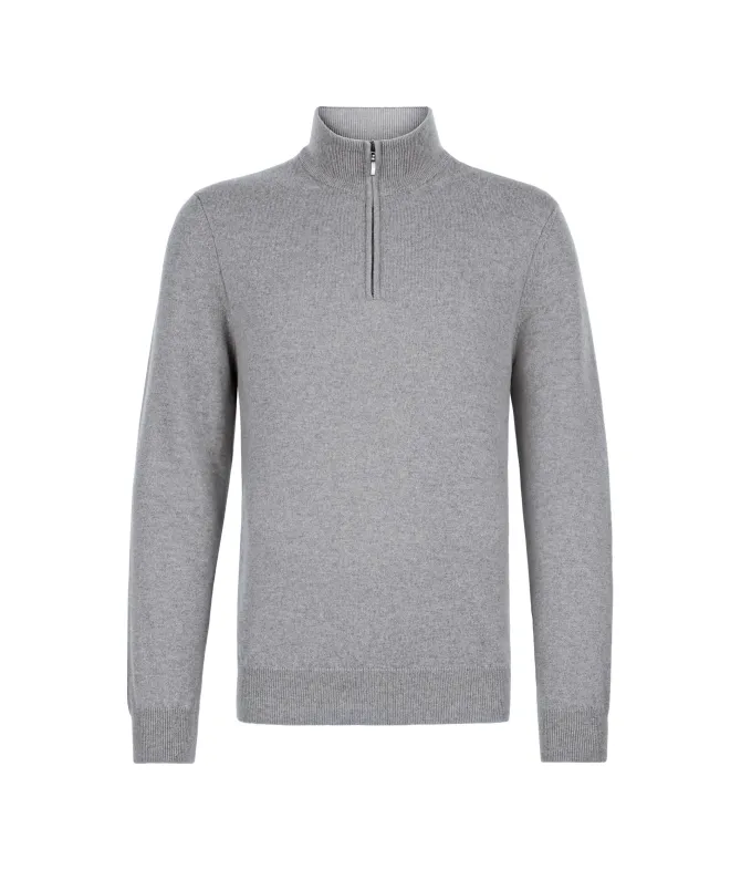 Maglia con mezza zip in Cashmere Ultrasoft