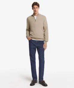 Maglia con mezza zip in Cashmere Ultrasoft