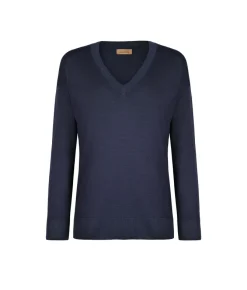 Maglia con scollo a V e spacchi in Cashmere Ultrafine