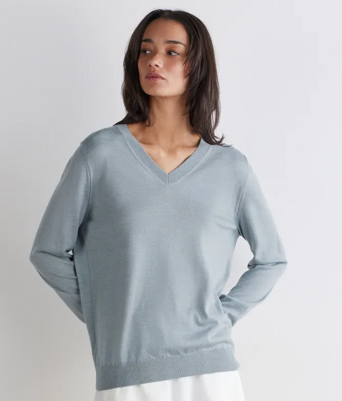Maglia con scollo a V in Cashmere Ultrafine