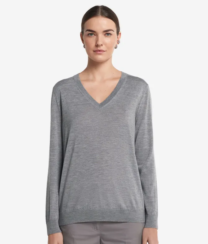 Maglia con scollo a V in Cashmere Ultrafine