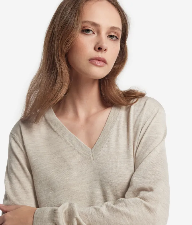 Maglia con scollo a V in Cashmere Ultrafine