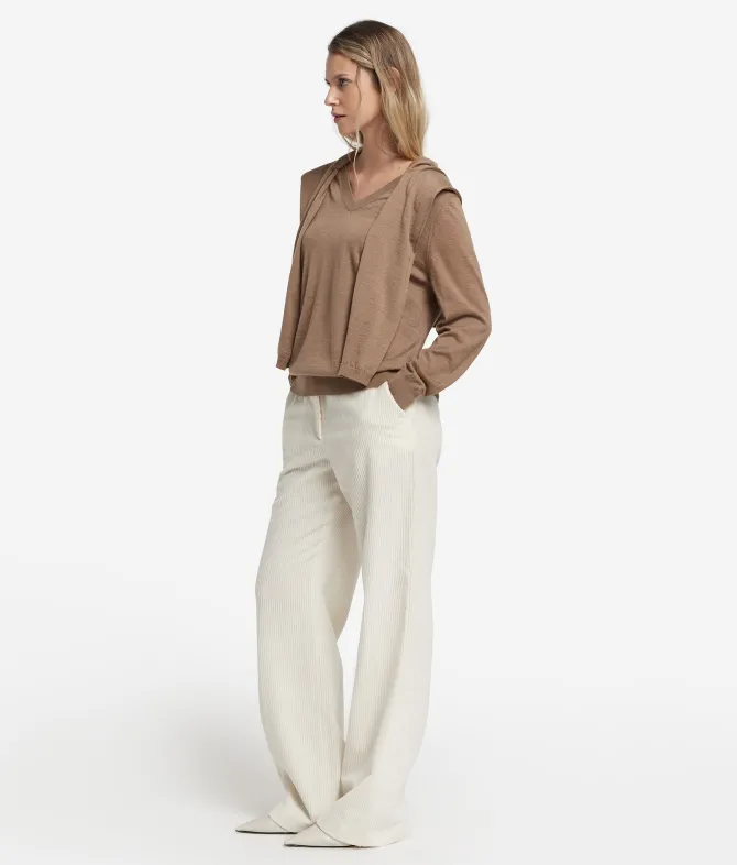Maglia con scollo a V in Cashmere Ultrafine