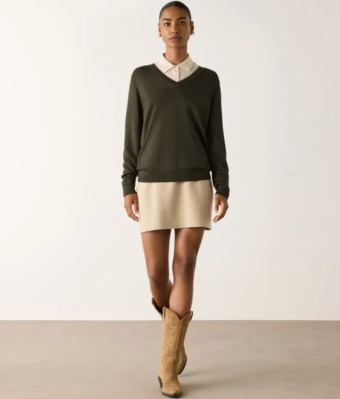 Maglia con scollo a V in Cashmere Ultrafine