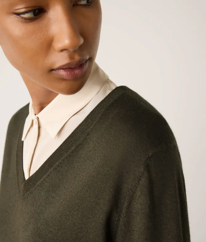 Maglia con scollo a V in Cashmere Ultrafine