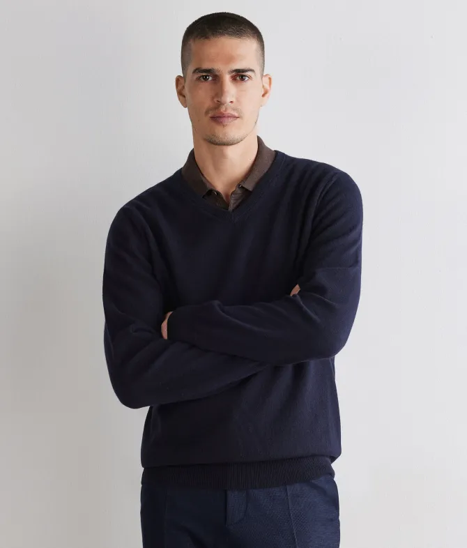 Maglia con scollo a V in Cashmere Ultrasoft
