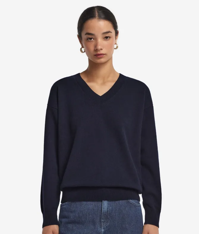 Maglia con scollo a V in Cashmere Ultrasoft