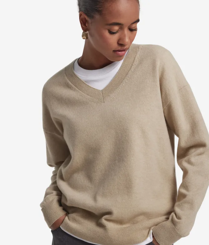 Maglia con scollo a V in Cashmere Ultrasoft