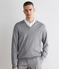 Maglia con scollo V in Cashmere Ultrafine