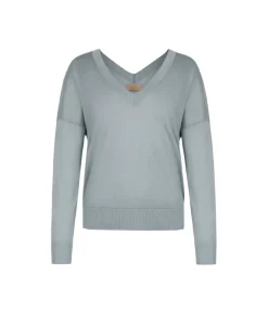Maglia doppio scollo a V in Cashmere Silkfine