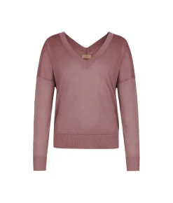 Maglia doppio scollo a V in Cashmere Silkfine