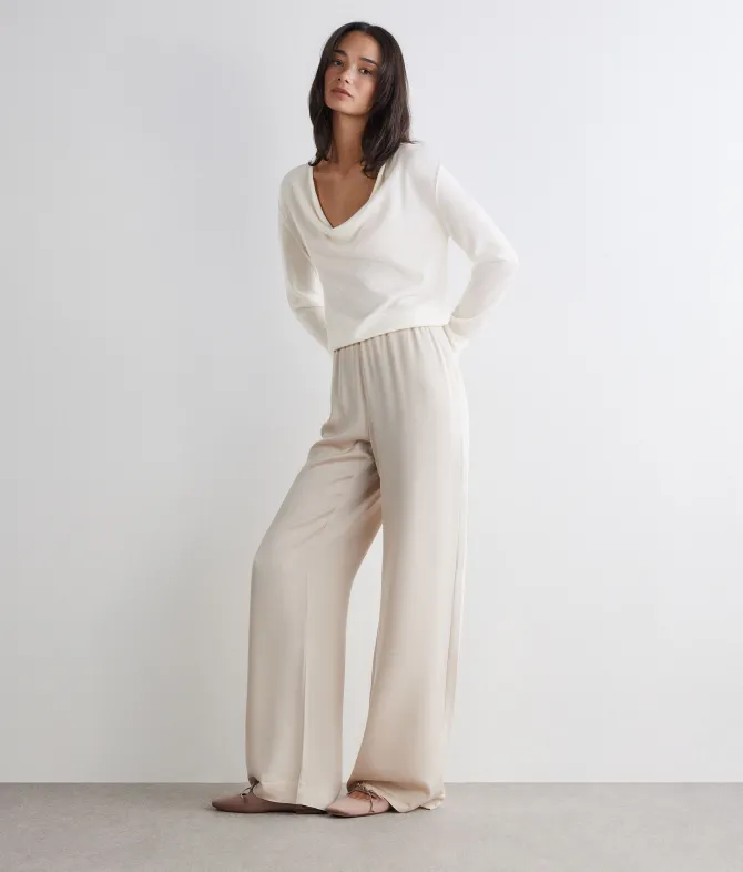 Maglia drappeggio in Cashmere Silkfine
