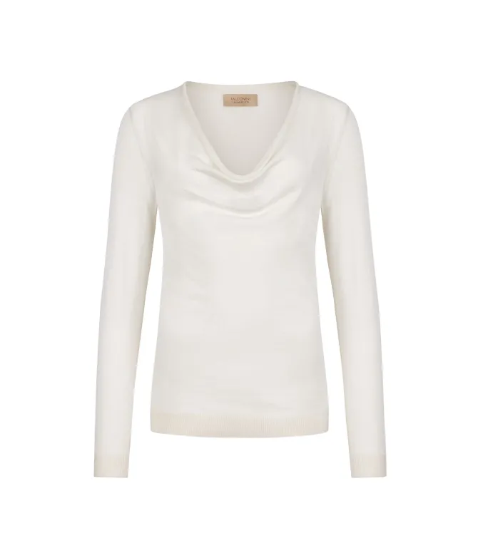 Maglia drappeggio in Cashmere Silkfine