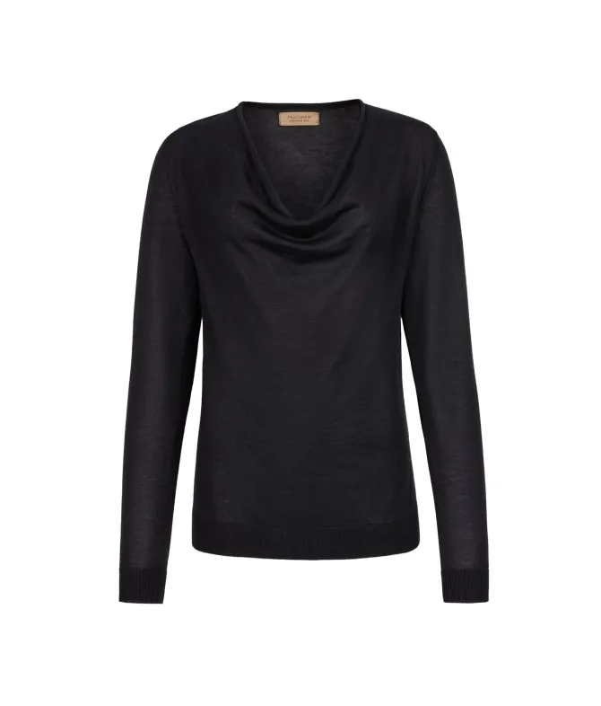 Maglia drappeggio in Cashmere Silkfine