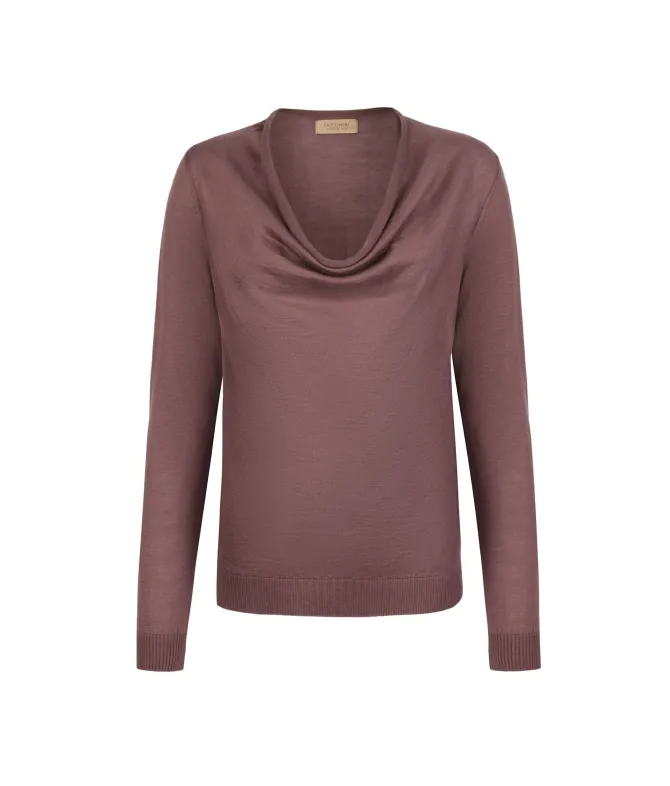 Maglia drappeggio in Cashmere Silkfine