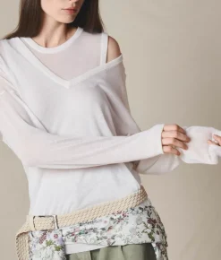 Maglia scollo a V in Cashmere Airfine