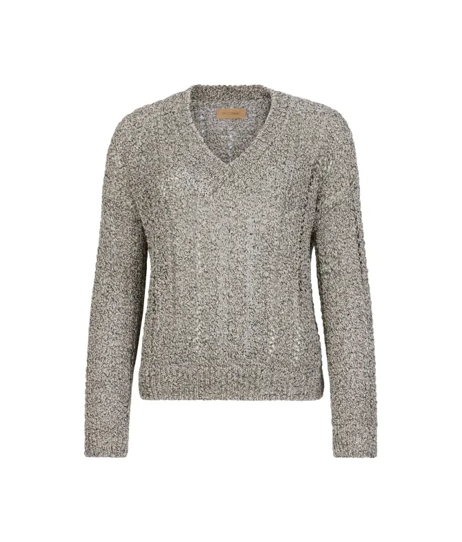 Maglia traforata con paillettes