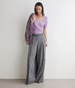 Maglia traforata in cotone