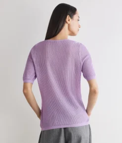 Maglia traforata in cotone