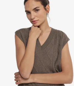 Maxi gilet con scollo a V in Cashmere Ultrasoft