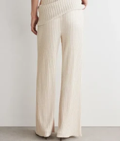 Pantalone a coste lamé