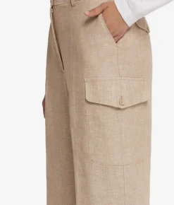 Pantalone cargo in lino